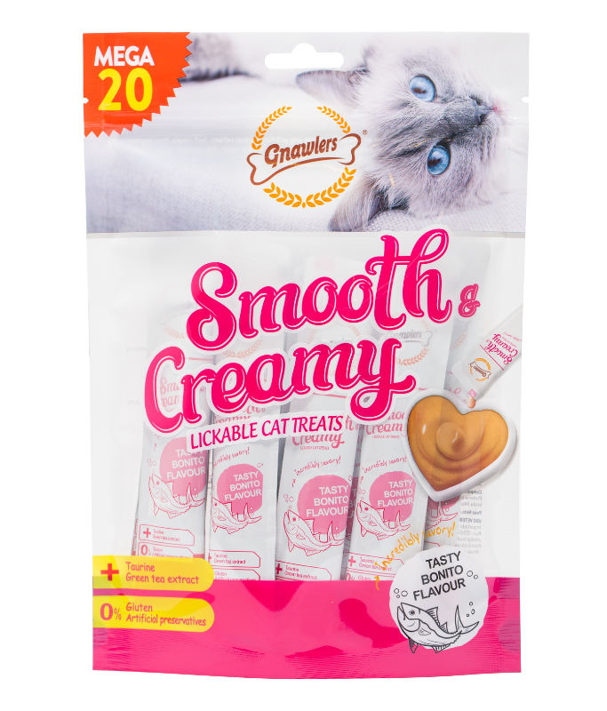 Gnawlers Smooth & Creamy Lickable Cat Treats - Mix Flavour