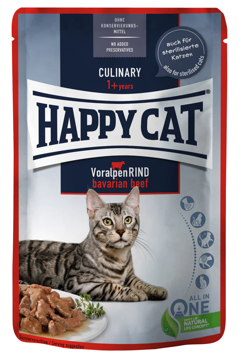 Happy Cat MIS Culinary Bavarian Beef - 85g (Set of 4)
