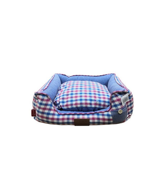 Catry Pet Cushion - Mixed Colour Check Design - [50 x 40 x 14cm]