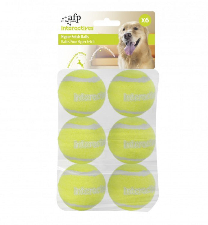 Interactive Hyper Fetch Tennis Balls - 6 pcs