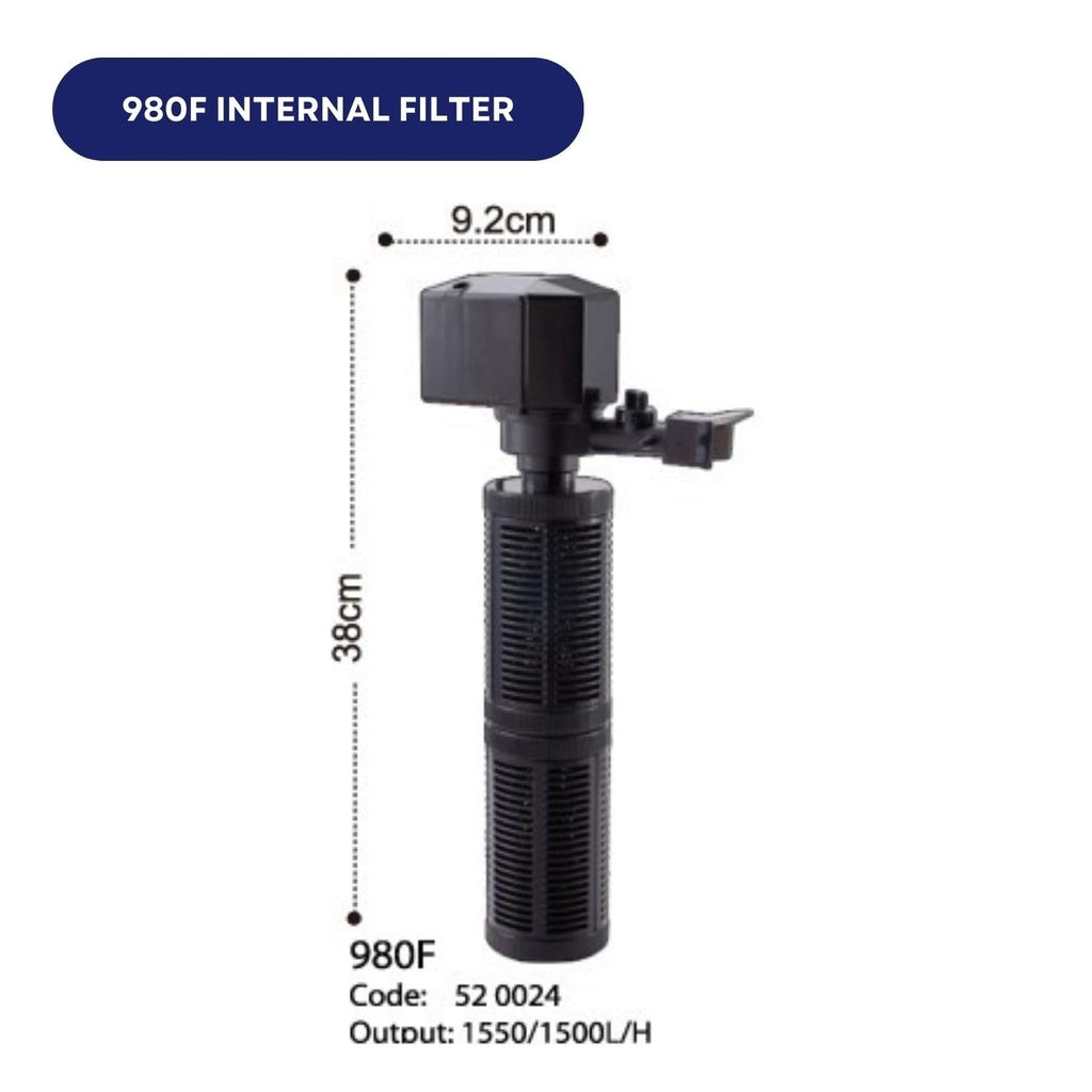 KW Zone Dophin Internal Filter[Model - FDF980F, Max Output - 1550L/H]