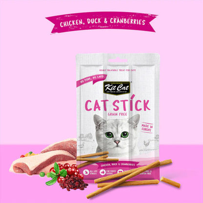 Kit Cat Grain Free Cat Stick Chicken Duck & Cranberries 15g