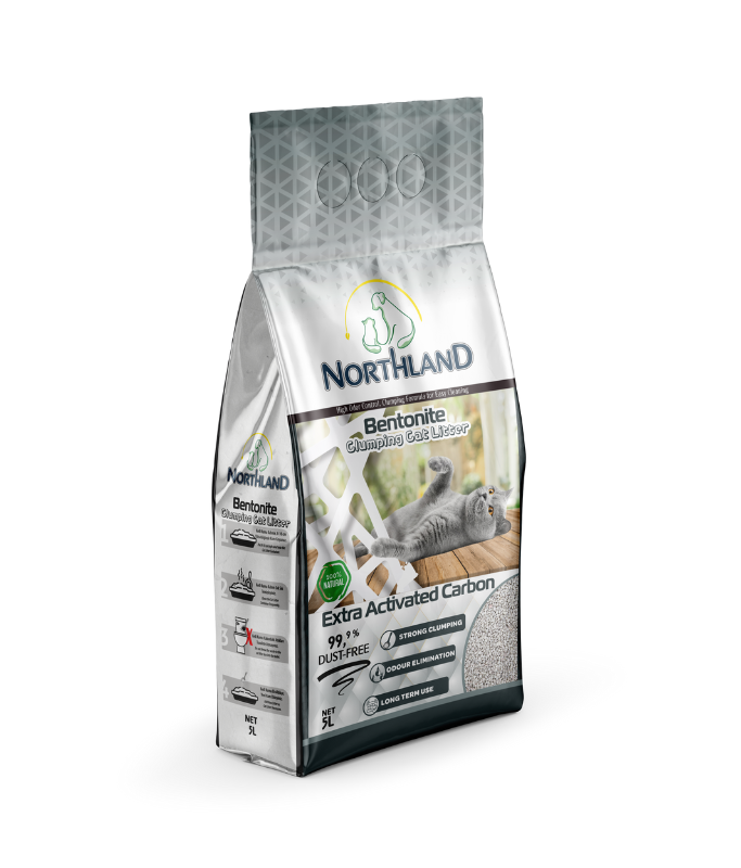 Northland Bentonite Clumping Cat Litter Extra Activated Carbon- 5L ...