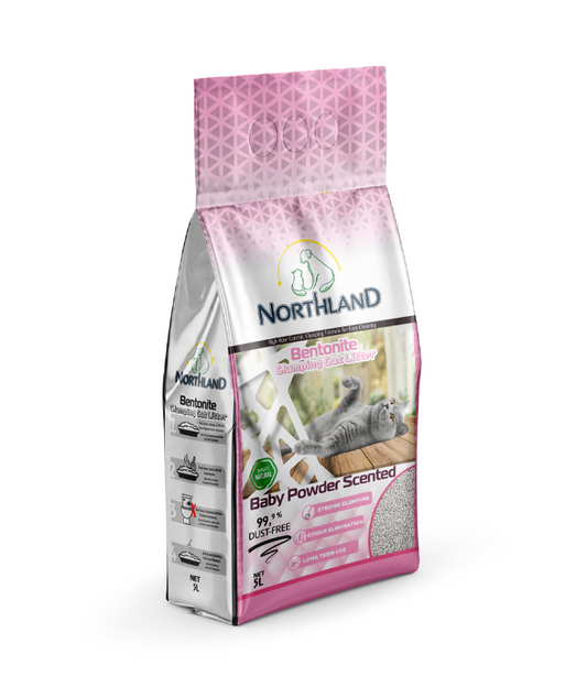 Northland Bentonite Clumping Cat Litter Baby Powder- 5L