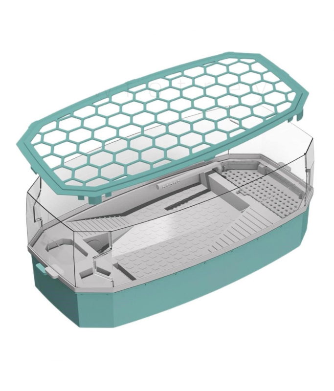 Nomoypet Detachable Escape Proof Turtle Tank Without Pump Medium