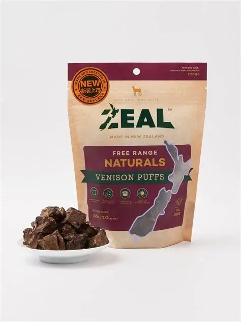 Zeal naturals venison puffs 125g