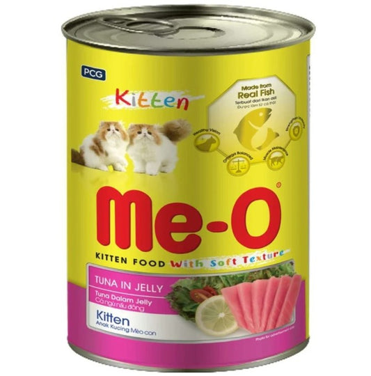 me-o canned kitten food - tuna in jelly- 400gm