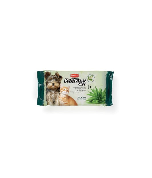 Padovan Pet Wipes Aloe - 40 Wipes