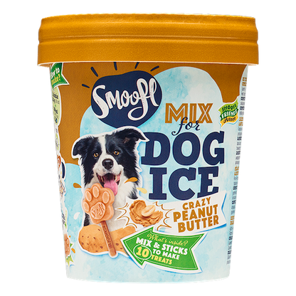 Smoofl Peanut Butter Mix for Dog Ice with 10pcs Chew Sticks - 105G