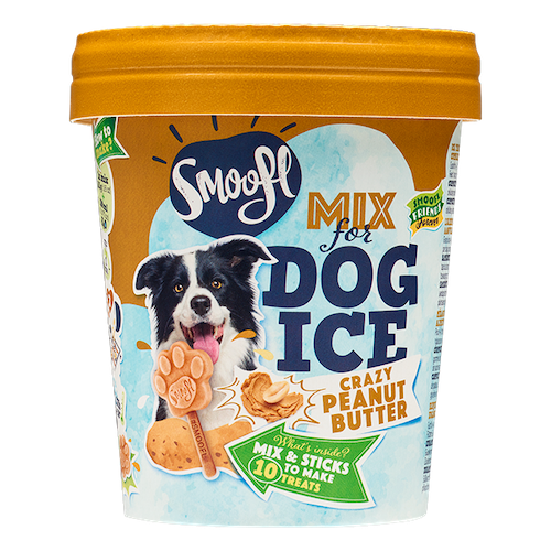 Smoofl Peanut Butter Mix for Dog Ice with 10pcs Chew Sticks - 105G