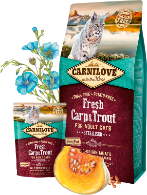 Carnilove Fresh Carp & Trout Sterilised for Adult cats 2 kg