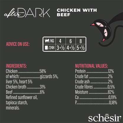 Schesir After Dark Wholefood In Broth For Cat - (12x80g)