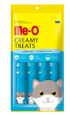 Me-O Cat Creamy Treats -Chicken & Liver 60gm