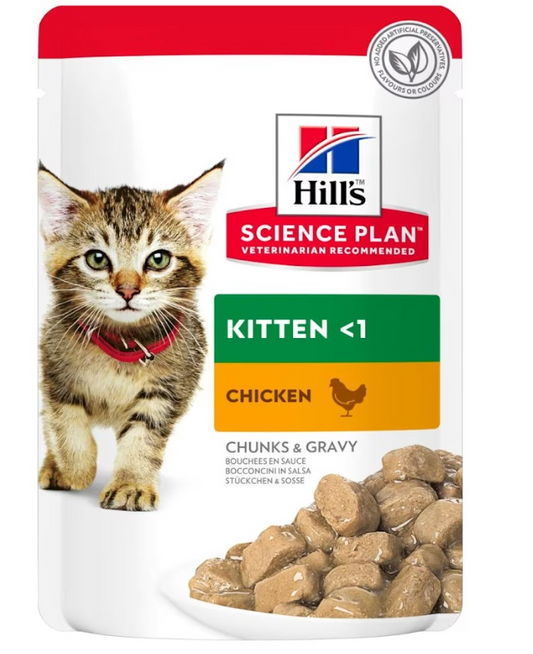 Hill's Science Plan Tender Chunks & Gravy for Kitten with chicken - 85gx12