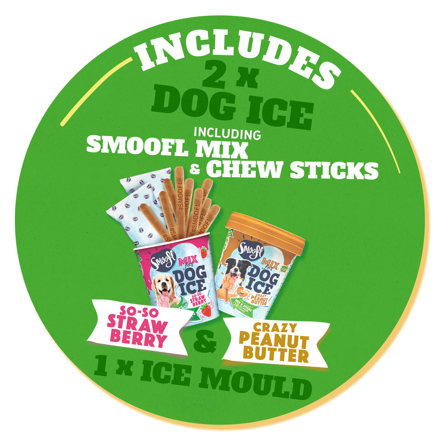Smoofl Small Starter Kit for Dog Ice Treats - 210G