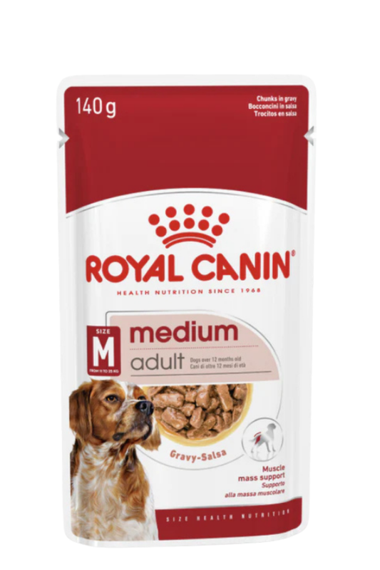 Royal Canin Size Health Nutrition Medium Adult (WET FOOD - Pouches) 10 x 140g