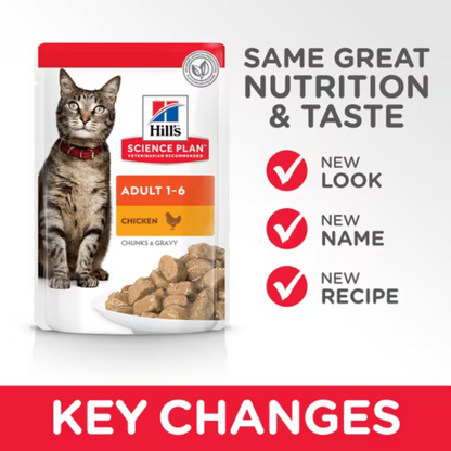 Hill's Science Plan Adult Wet Cat Food Chicken Pouches