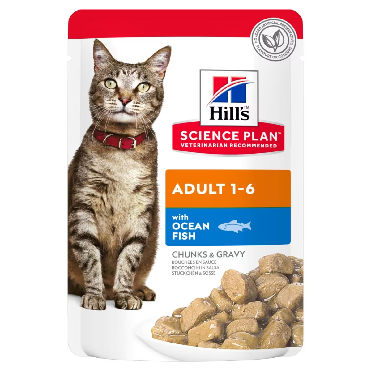 Hill's Science Plan Adult Wet Cat Food Ocean Fish Pouches - 85g x 12