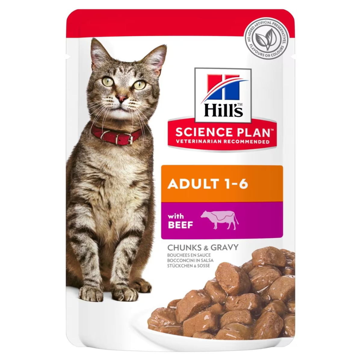 Hill's Science Plan Adult Wet Cat Food Beef  Pouches