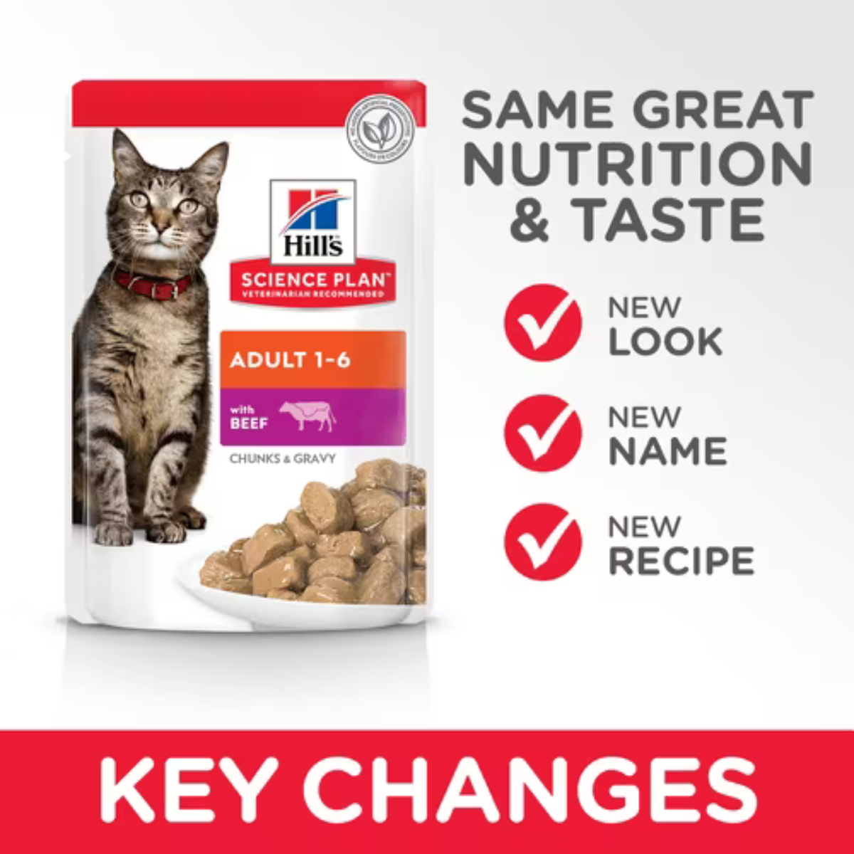 Hill's Science Plan Adult Wet Cat Food Beef  Pouches