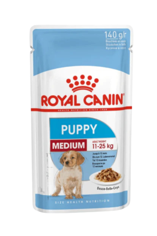 Royal Canin Size Health Nutrition Medium Puppy - 10 Wet Food Pouches