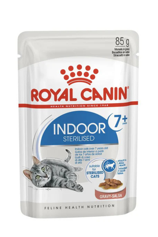 Royal Canin Feline Health Nutrition Indoor 7+ (Sterilised) - 12 Wet Food Pouches