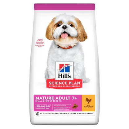 Hill's Science Plan Small & Mini Mature Adult 7 + Dog Food with Chicken - 3kg