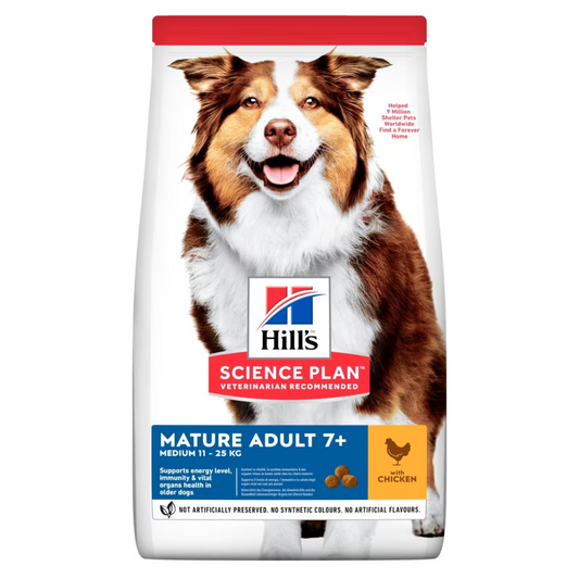 Hill's Science Plan Medium Mature Adult 7+ Dog Food with Chicken - 2.5kg