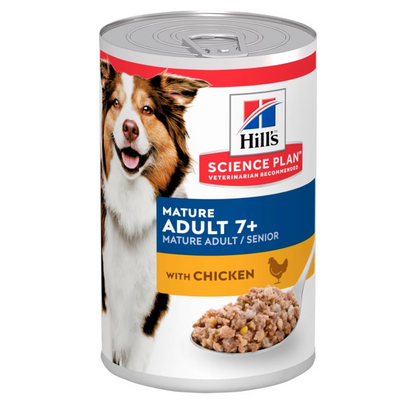 Hill's Science Plan Mature Adult 7+ Dog Wet Food with Chicken - 370gx12