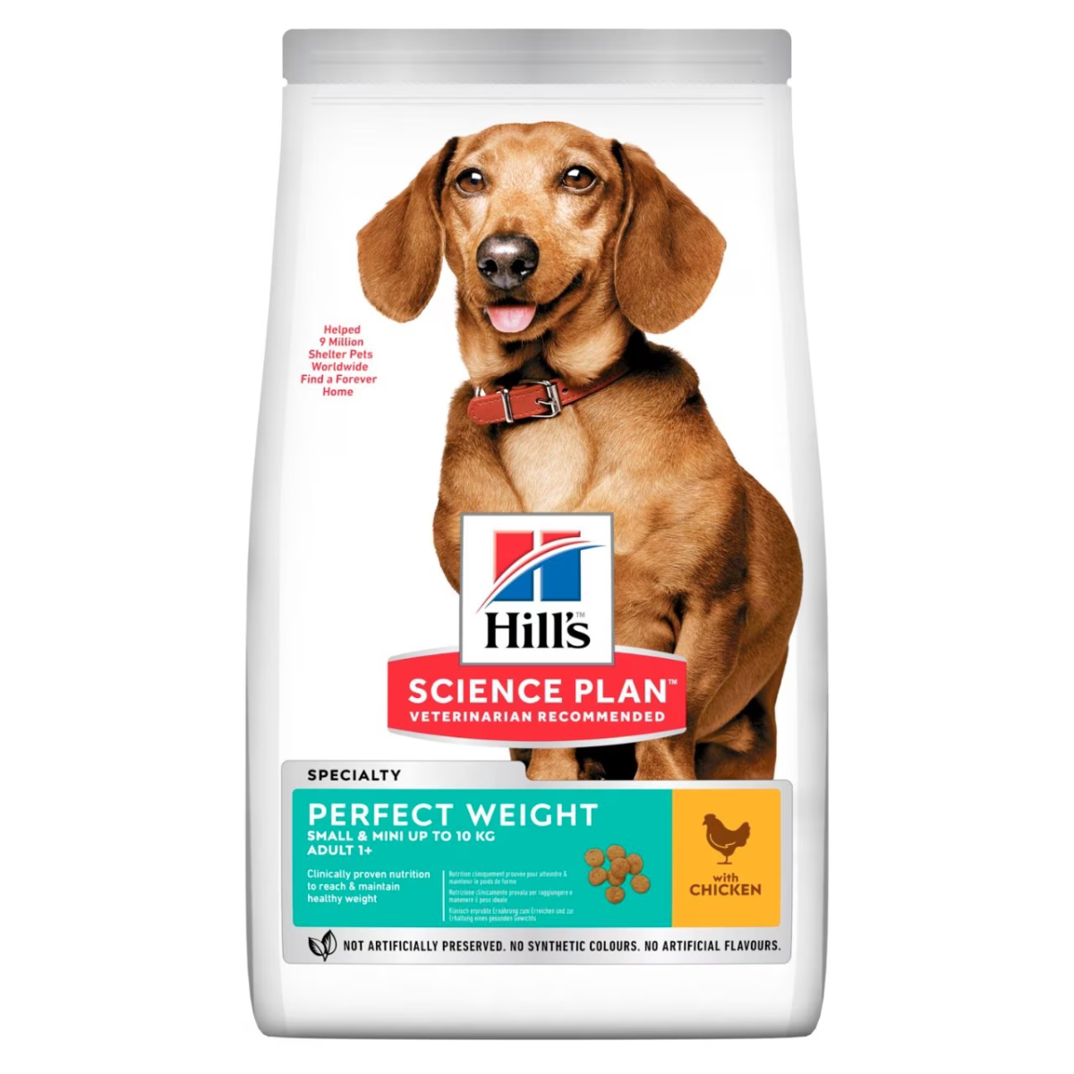 Hill's Science Plan Perfect Weight Small & Mini Adult Dog Food with Chicken- 1.5kg