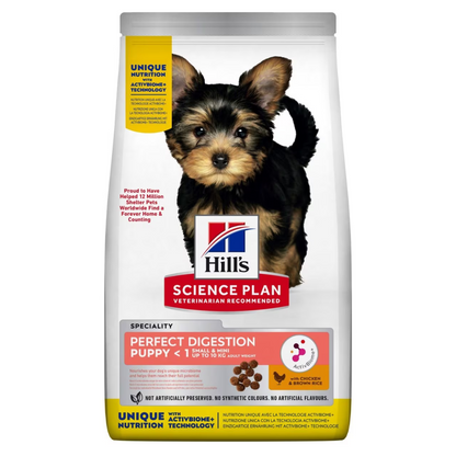 Hill's Science Plan Perfect Digestion Small & Mini Puppy Dry Food with Chicken And Brown Rice