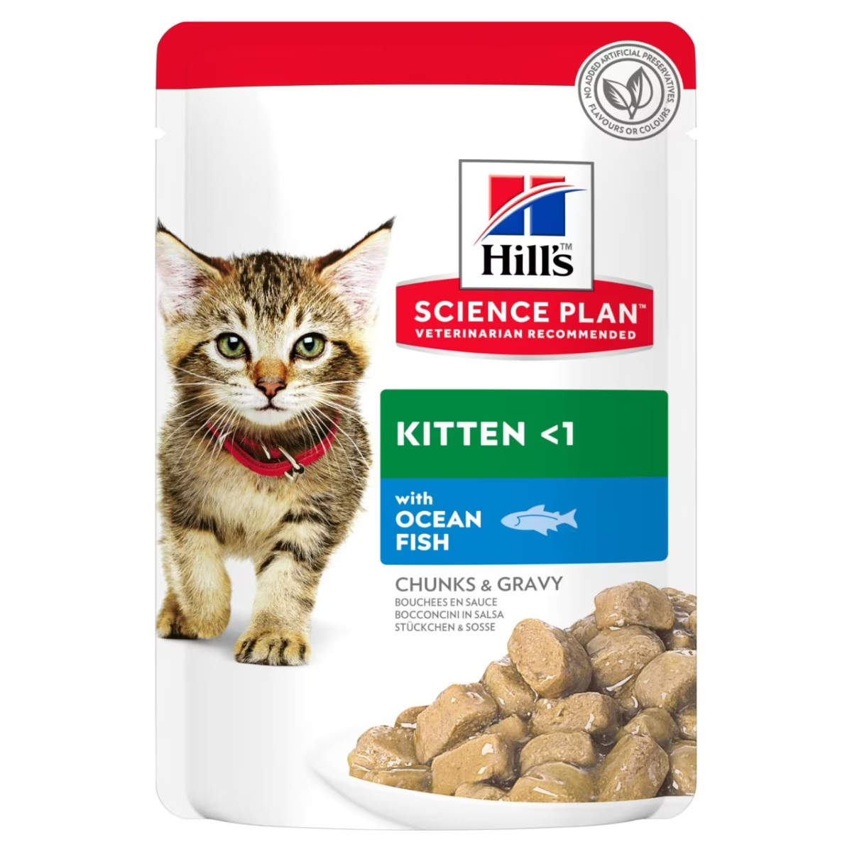 Hill's Science Plan Tender Chunks & Gravy for Kitten with Ocean Fish - 85gx12