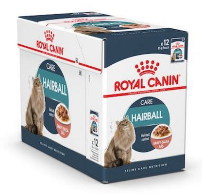 Royal Canin Feline Care Nutrition Hairball Gravy - 12 Wet Food Pouches