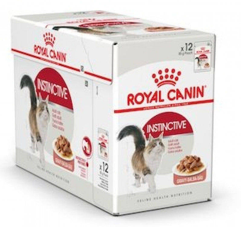 Royal Canin Feline Health Nutrition Instinctive Adult Cats Gravy - 12 Wet Food Pouches