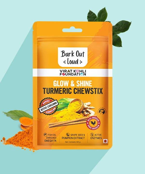 Bark Out Loud Glow & Shine Turmeric Chewstix - 100gms