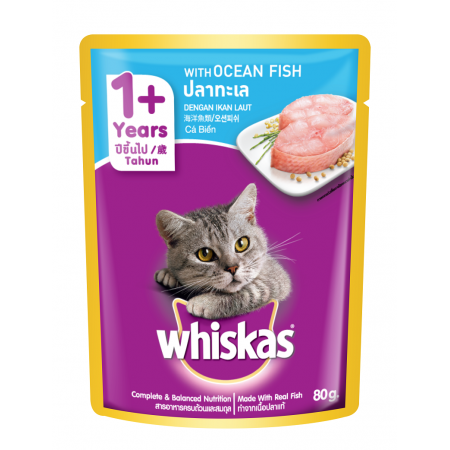 Whiskas Pouch Ocean Fish - 80g x 24