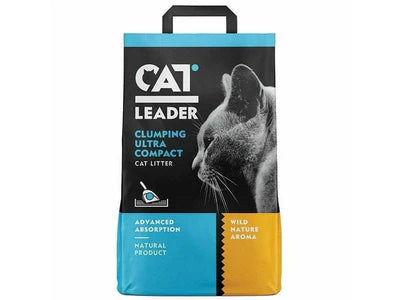 Geohellas Cat Leader Clumping Ultra Compact Cat Litter- Baby Powder