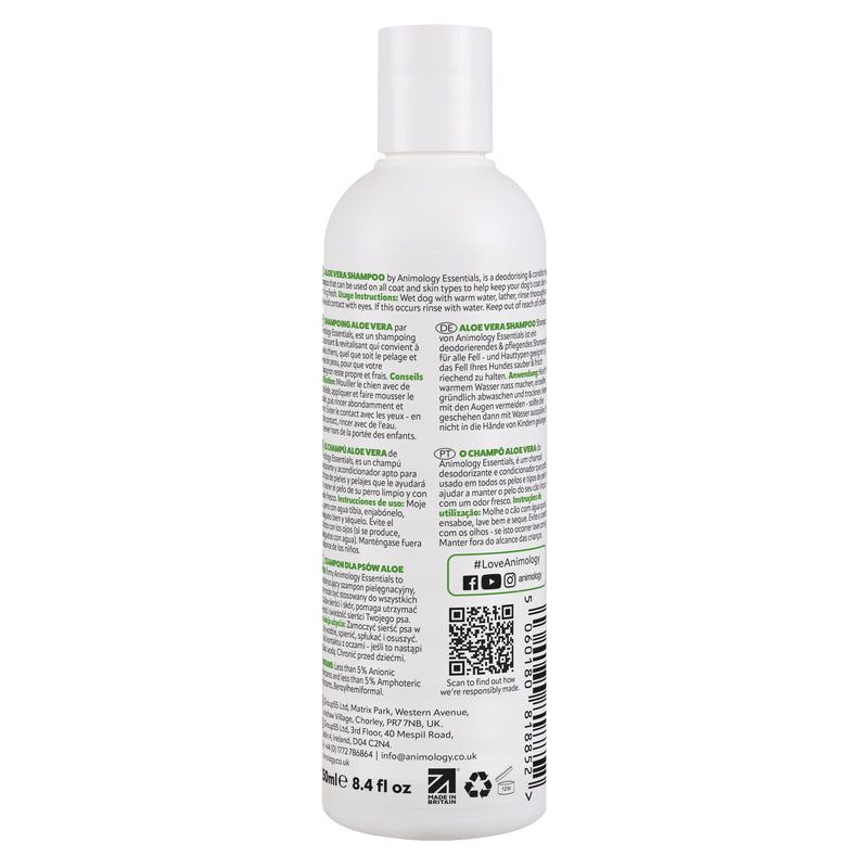 Animology Essentials Aloe Vera Dog Shampoo 250ml