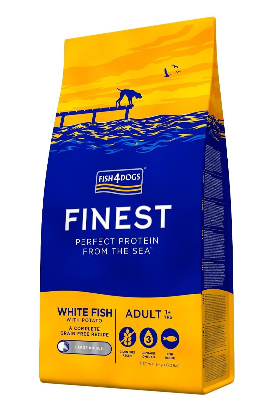 White Fish Adult Large Kibble Dog Food - 6kg