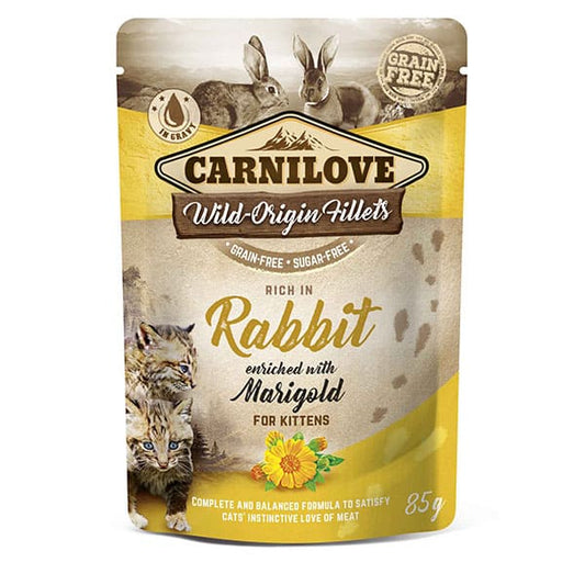 Carnilove cat pouch rich in Rabbit enriched with Marigold 85 g