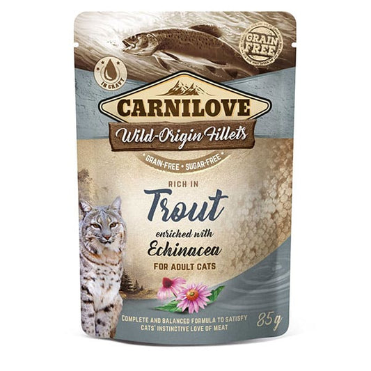 Carnilove cat pouch rich in Trout enriched with Echinacea 85 g