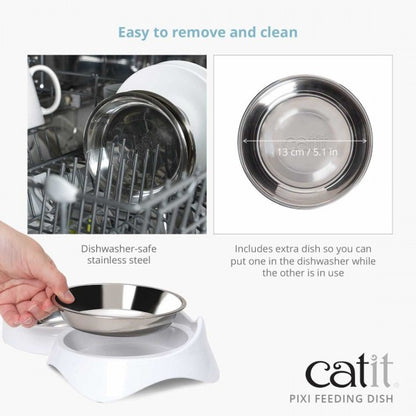 Catit Pixi Feeding Dish - White