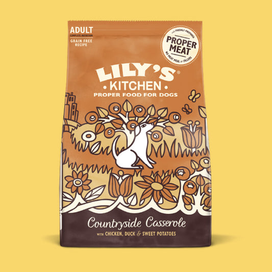 Lily's Kitchen Countryside Casserole with Chicken, Duck & Sweet Potatoes Adult Dry Dog Food 7KG