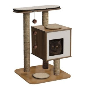 Catit Vesper Cat Furniture V-Base - Walnut