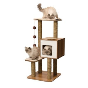 Catit Vesper Cat Furniture V-High Base - Walnut