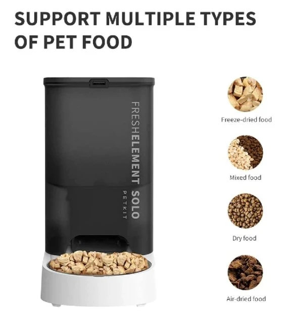 PETKIT SOLO Automatic Feeder with Stainless Steel Bowl - Black