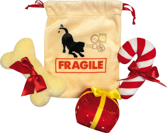 Christmas Dog Toy Santa Bag 21 cm