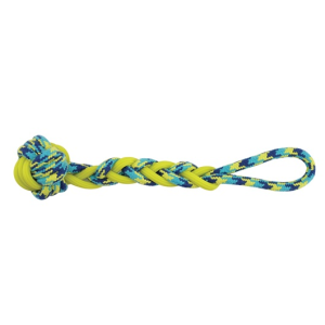 K9 Fitness by Zeus Rope and TPR Ball Tug - 40.64 cm dia