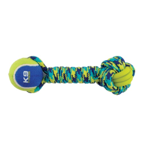 K9 Fitness by Zeus Rope and TPR Tennis Ball Dumbbell - 30.48 cm dia