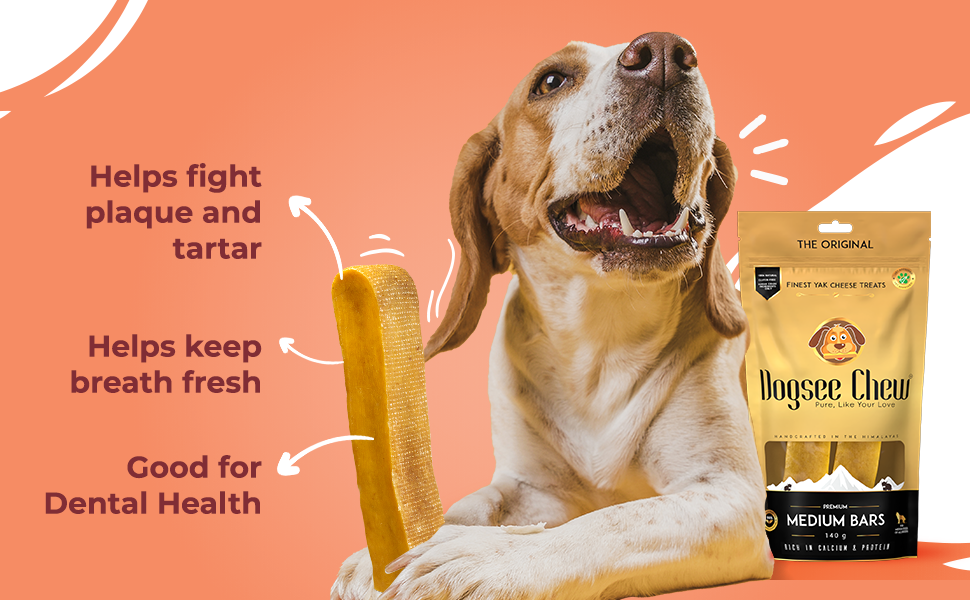 Dogsee Medium Bars: Long-lasting Dental Chews for Medium Dogs -140g